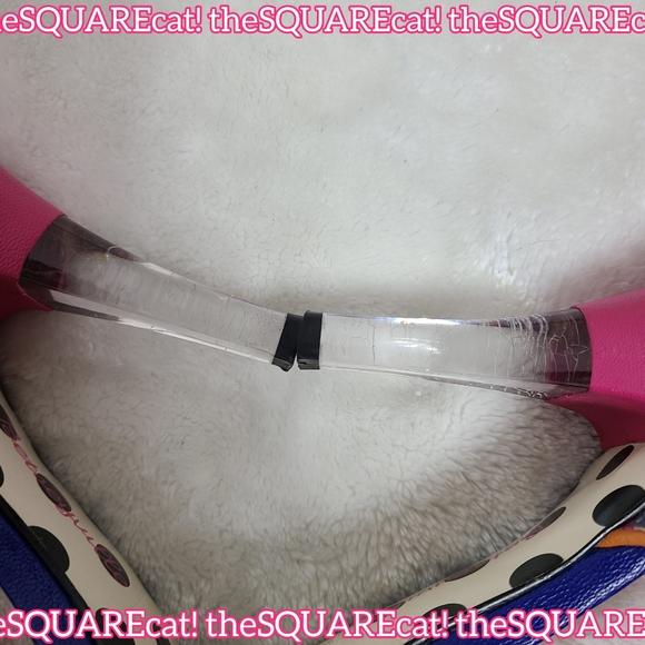 Betseyville π Rainbow jem flowers clear gingham straps lucite high heels y2k π - Picture 6 of 14